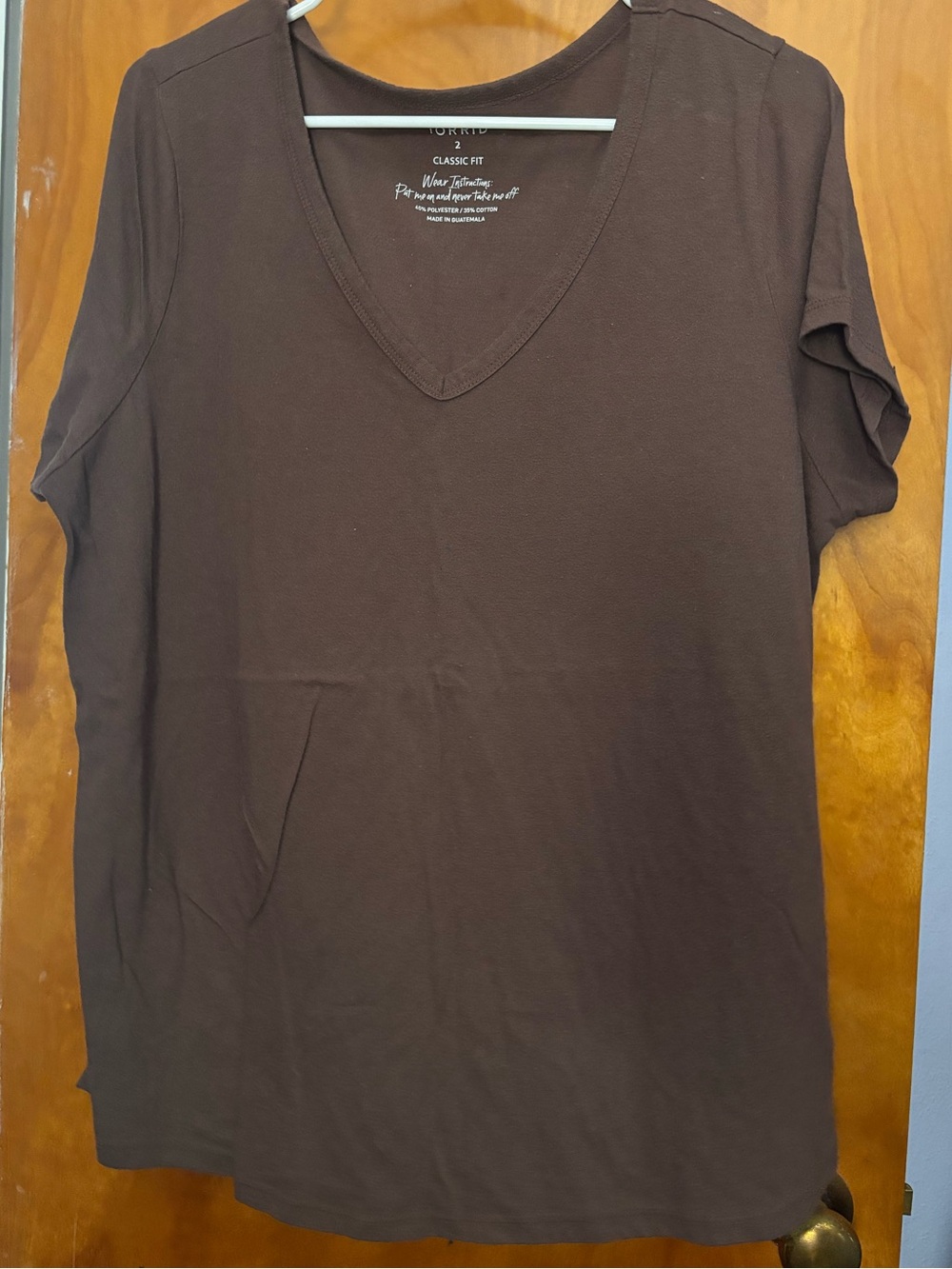 Torrid Classic Brown Short-Sleeve Shirt